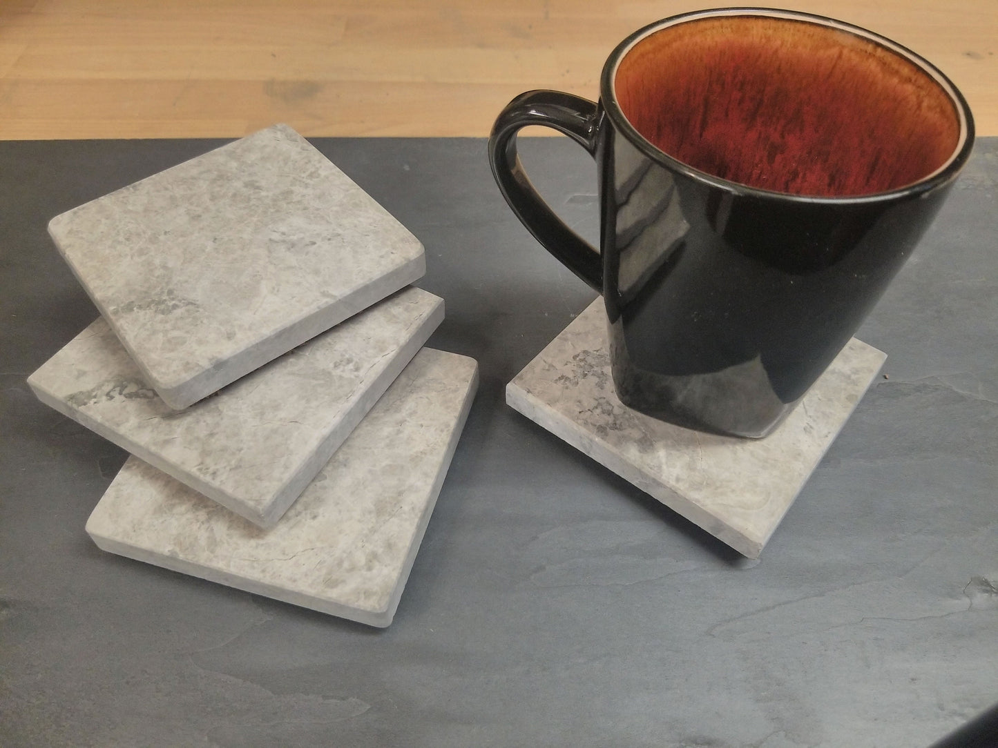 Cloud Grey Marble Coaster