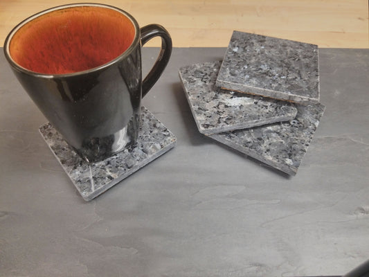 Quicksilver Flakes Granite Coaster